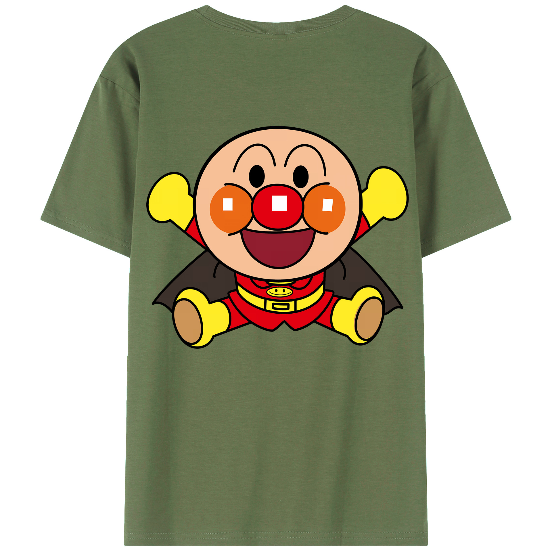 （画像用） アンパンマン Anpanman 綿100％ メンズ半袖Tシャツ（バックプリント） 通気性